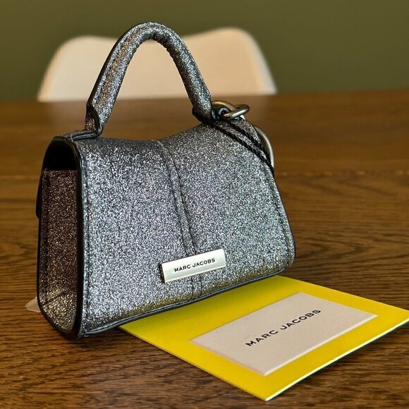 NWT！Marc Jacobs The Nano St. Marc Top Handle Charm -Galactic Glitter - Picture 4 of 11